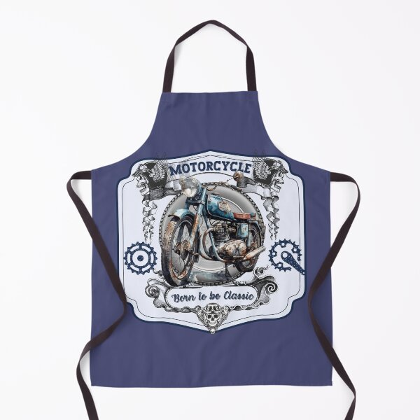 Item preview, motorcycle in blue vintage style designed and sold by PositiveIdeas.