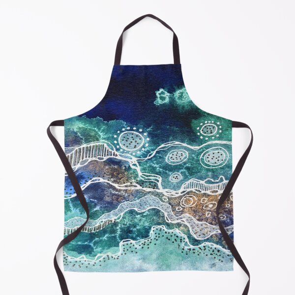 Item preview, Abstract Painted Blue Landscape designed and sold by heartsake.