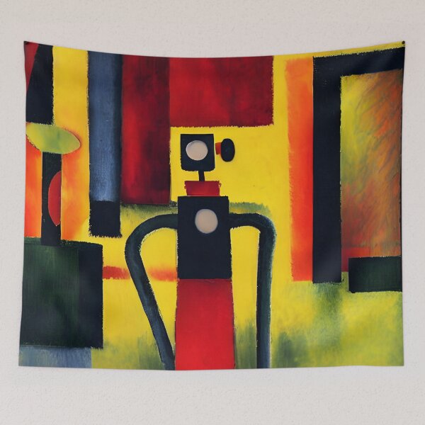 Aperçu de l'œuvre Des robots à la manière d'August Macke créée et vendue par CRAFTER-MEDIA.
