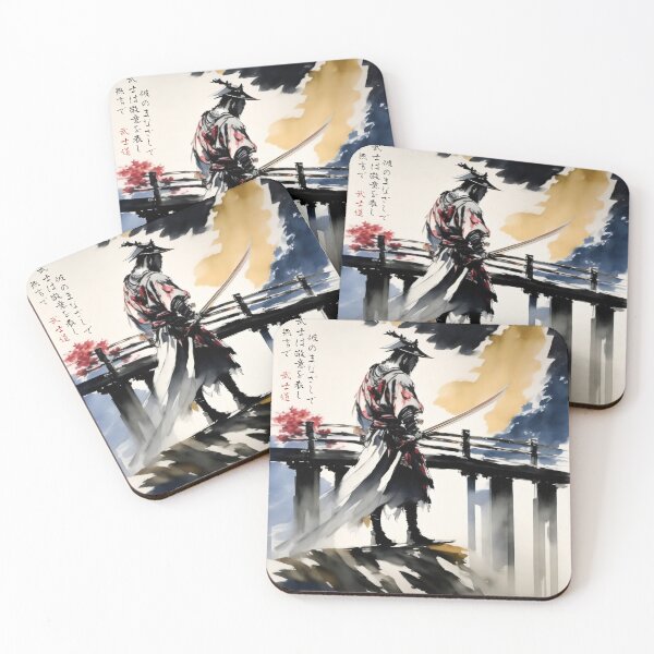 Item preview, Oriental art, Samurai painting with Japanese poem about respect designed and sold by BushidoLegends.