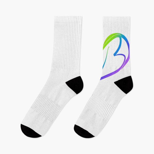 Item preview, Monogram B in Heart (Rainbow Outline) designed and sold by LancelotDesigns.