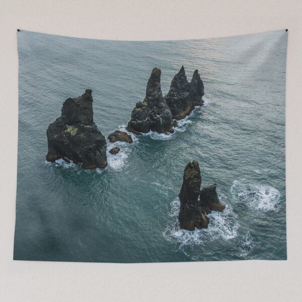 Item preview, Sea stacks on the Icelandic Coast near Vik - Landscape Photography designed and sold by regnumsaturni.