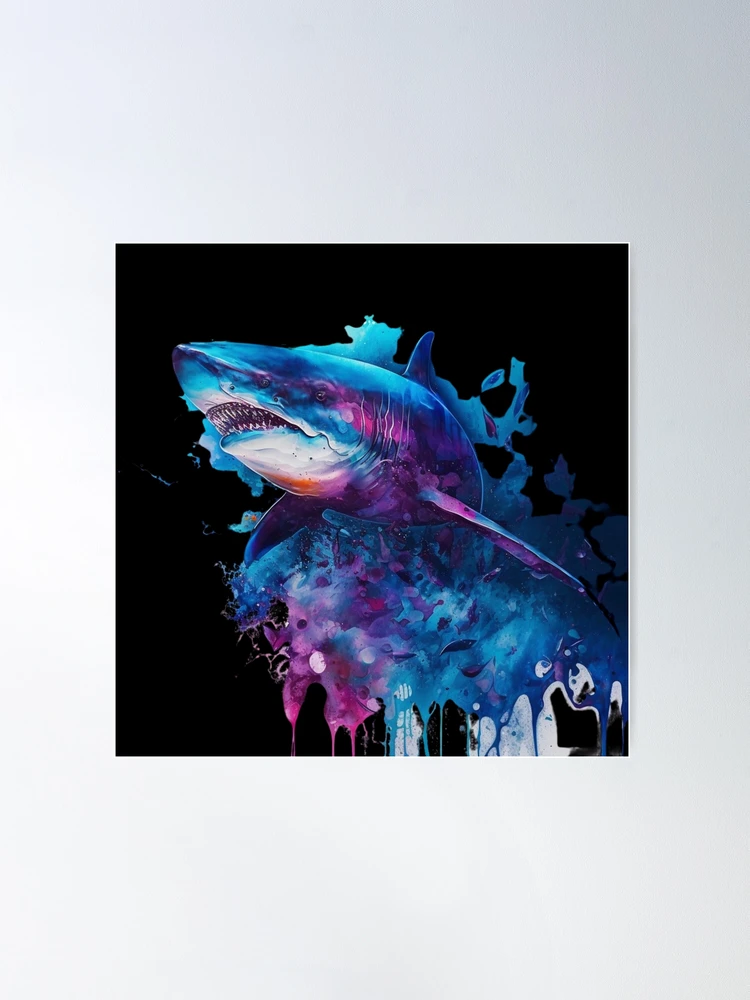 SHARK ポスター Colorful shark