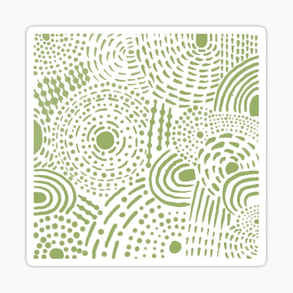 Organic Green Line work Sticker