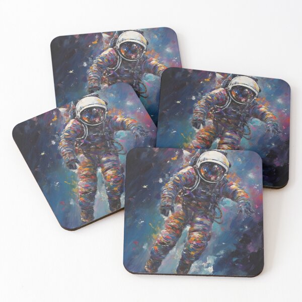 Item preview, Floating Spaceman: Abstract Oil Painting of Astronaut in Space designed and sold by Paintings By Simon .
