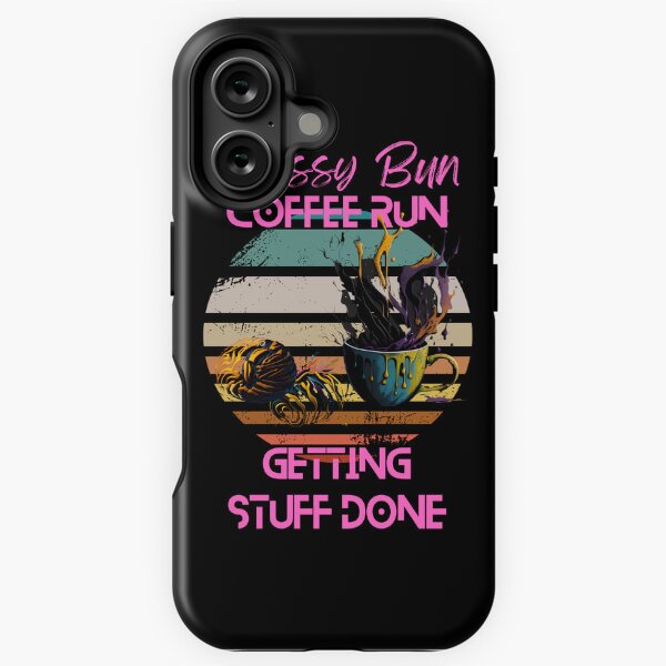 Vista previa del artículo con la obra «Messy Bun Coffee Run y cómo hacer las cosas - "Manténgase enfocado y con estilo con la colección Messy Bun Coffee Run», diseñado y vendido por Chromatic-Art.