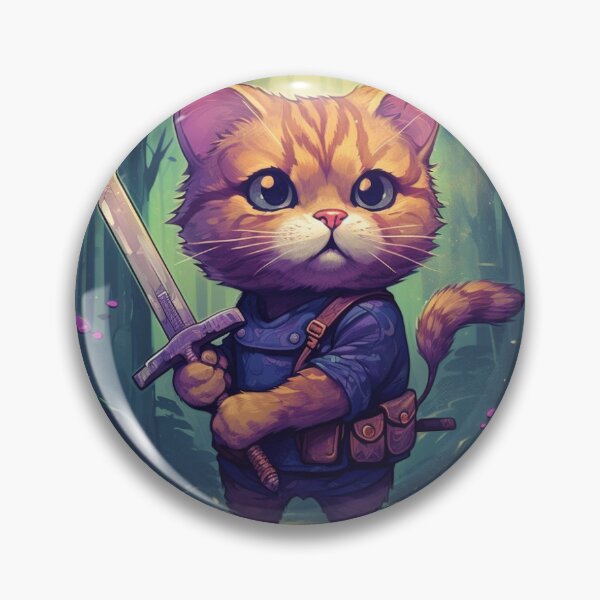 Item preview, Copie de Orange cat with a sword in the forest designed and sold by Louis-MDK.