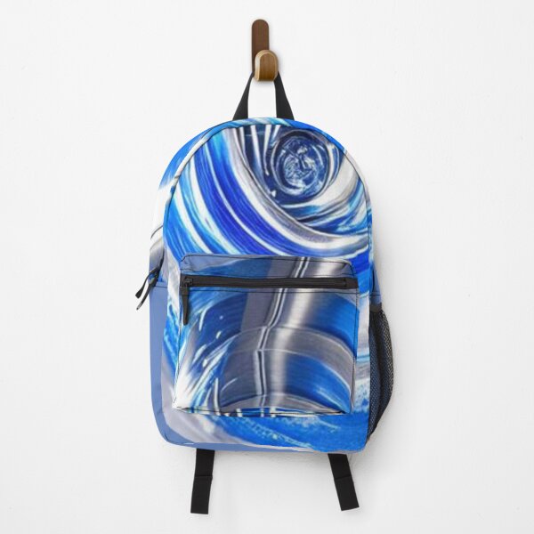Item preview, water vortex oval in blue white and silver designed and sold by JaroDesign2023.