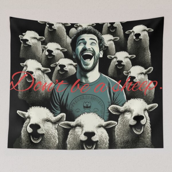 Item preview, Don't be a sheep. designed and sold by Yaksza.