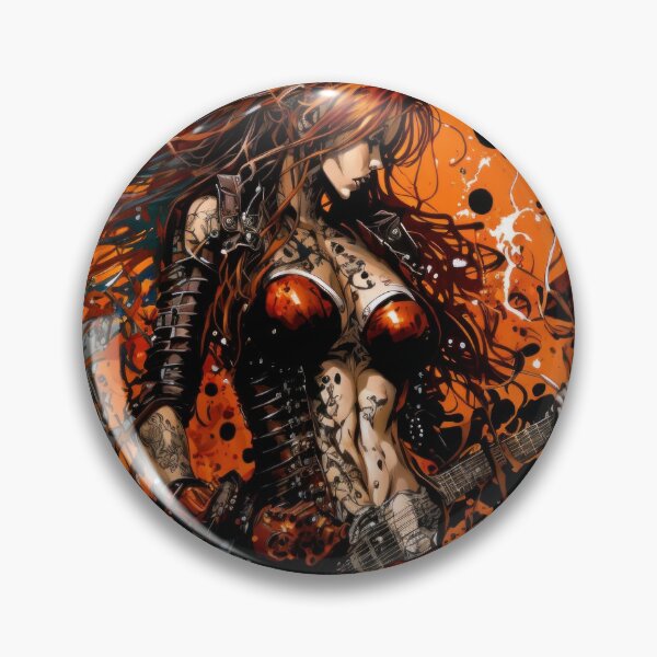 Item preview, ROCKER GIRL LEATHER SUIT SPLASH ELECTRIC GUITAR DESTROYER designed and sold by ogirdorgraphics.