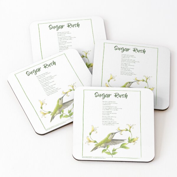 Item preview, Sugar Rush (Anna's Hummingbird Illustrated Poem) designed and sold by WINGSofWONDER.