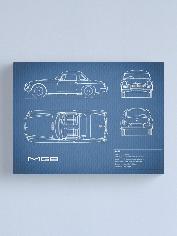 Discover The MGB Blueprint | Canvas Print
