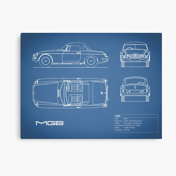 Discover The MGB Blueprint | Canvas Print