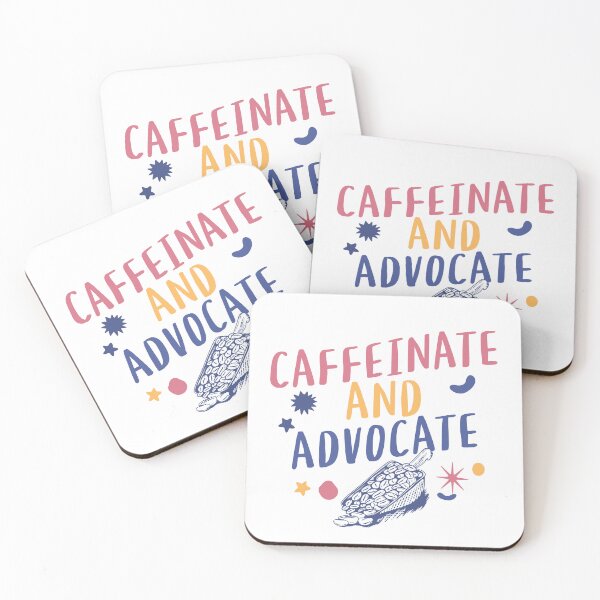 Item preview, Caffeinate and Advocate| Empowering Tees for Change designed and sold by PlayfulPrint.