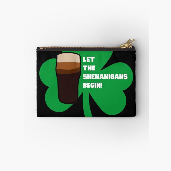 Item preview, Let the Shenanigans Begin - Pint Glass of Stout - St. Patrick Shamrock Drinking Shirt designed and sold by WigOutlet.