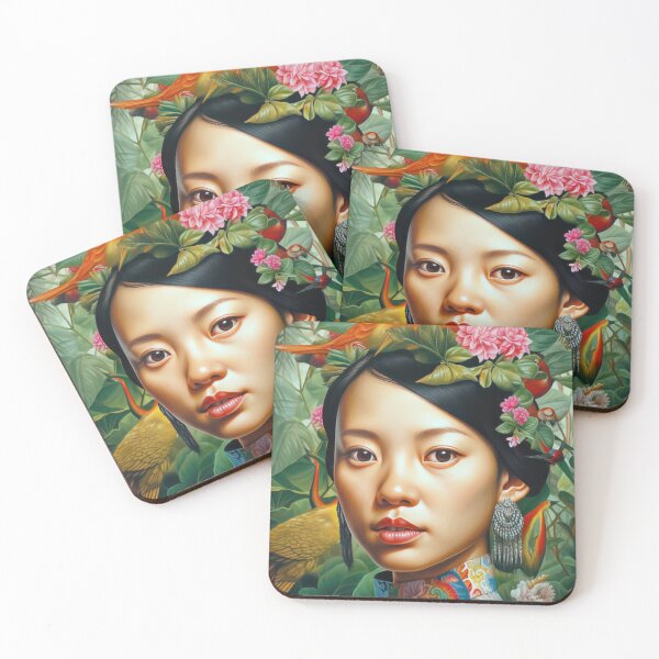 Item preview, Vintage Jungle Portrait Asian Woman designed and sold by pauloss.