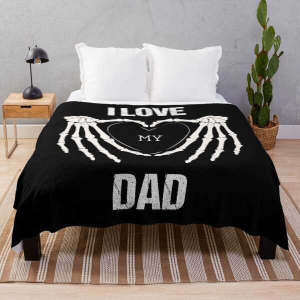 Item preview, I Love My Dad Skeleton Hands Heart designed and sold by MortemMaker.