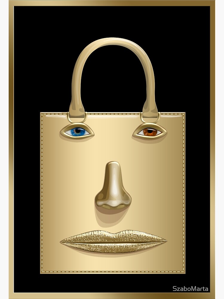 Disover The Face Bag - Gold Premium Matte Vertical Poster
