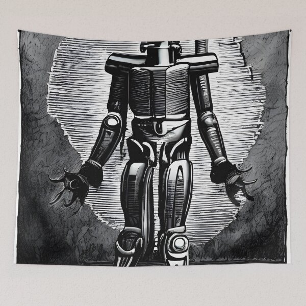 Artikelvorschau, Roboter im Stil berühmter Kunst. entworfen und verkauft von CRAFTER-MEDIA.
