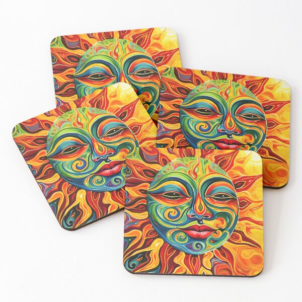 Item preview, Psychedelic Trippy Sun - Poster designed and sold by pauloss.