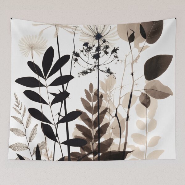 Item preview, Nordic Minimalist Wild Flowers Botanical Art designed and sold by trajeado14.