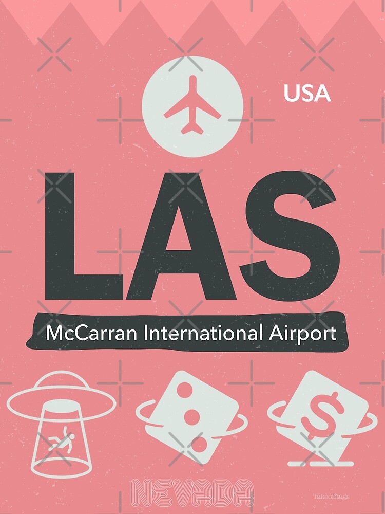 "LAS Las Vegas airport code tag" Poster for Sale by Aviators Redbubble