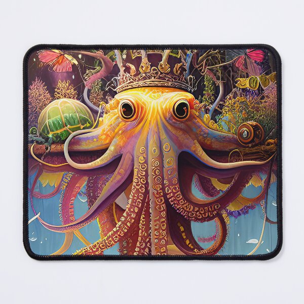 Item preview, The Mighty Octopus King watches over his domain designed and sold by GinetteArt.