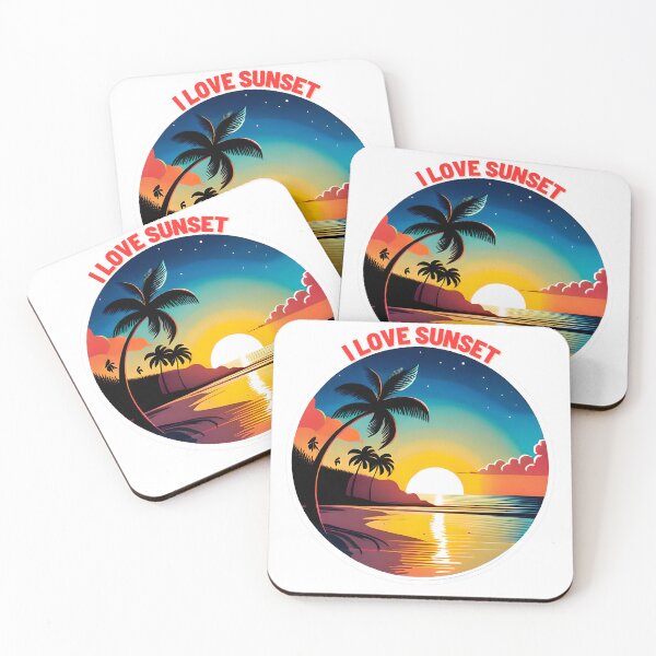 Item preview, beautiful sunset on the beach designed and sold by worldshopcolor.