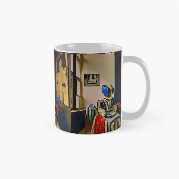 Aperçu de l'œuvre Robot dans le style de Jan Vermeer van Delft créée et vendue par CRAFTER-MEDIA.
