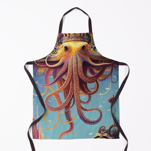 Item preview, The Mighty Octopus King watches over his domain designed and sold by GinetteArt.