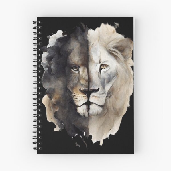 Item preview, Black and white lion designed and sold by Yaksza.