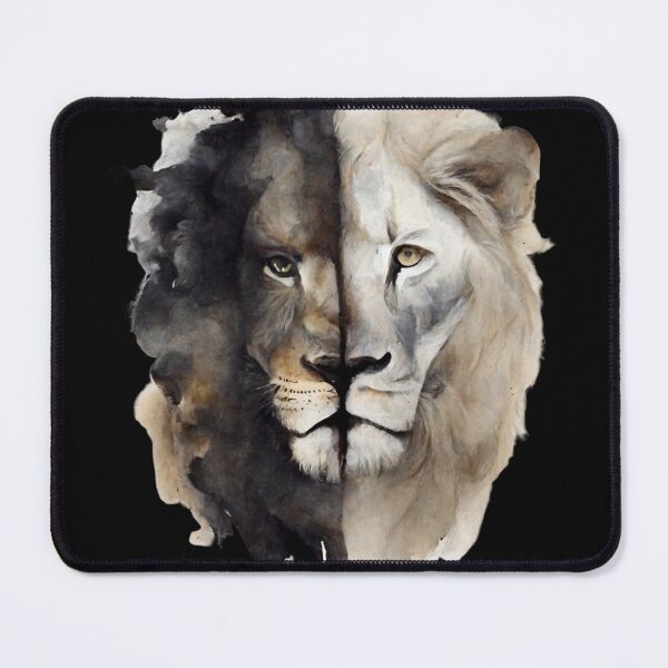 Item preview, Black and white lion designed and sold by Yaksza.