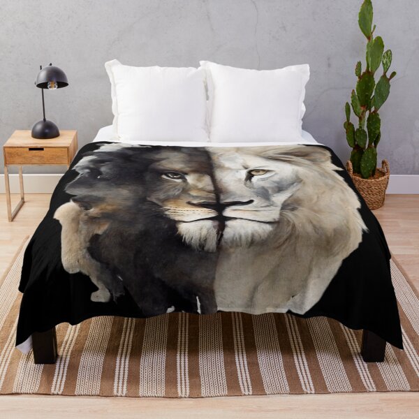 Item preview, Black and white lion designed and sold by Yaksza.