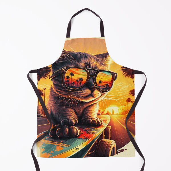 Item preview, Cat skateboarding designed and sold by Yaksza.