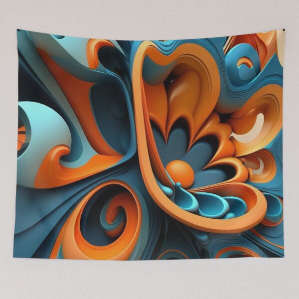 Item preview, Blue & Orange 3d designed and sold by Yaksza.