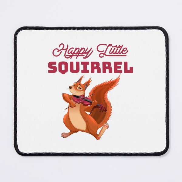 Item preview, Happy Little Squirrel - Whimsical Woodland Animal Musician designed and sold by ElLocoMus.