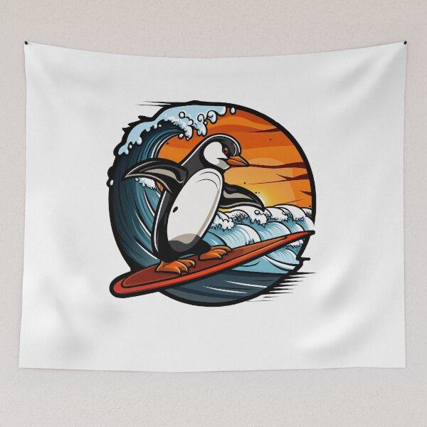 Item preview, Penguin Surfing designed and sold by Meliafroggy.