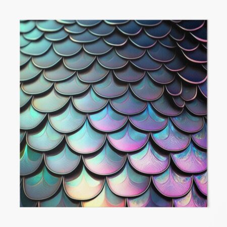 Rubin Design Studio Rainbow Fish Scales - Dark/Multi - DIGITAL PRINT
