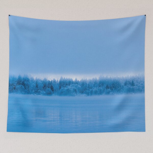 Item preview, Mysterious fog over snowy lake Bohinj, Slovenia designed and sold by Patrik Lovrin.