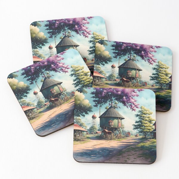 Item preview, Town Water Tower Digital Art designed and sold by ArtsyWishesShop.