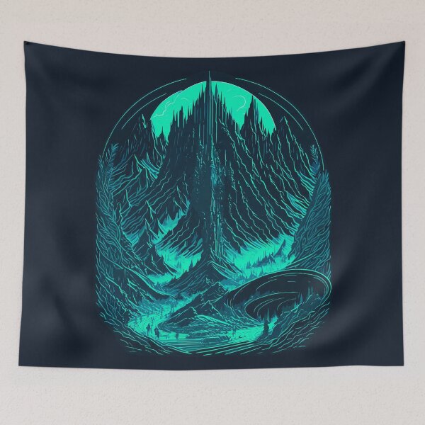 Item preview, Sci-Fi Mountain Planet designed and sold by entwithanaxe.