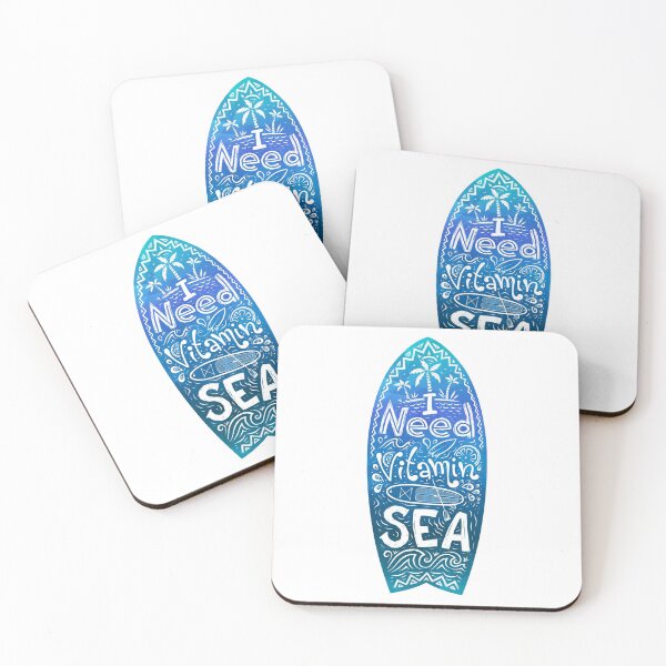 Item preview, I need vitamin SEA on blue surfboard designed and sold by Art of Sun.