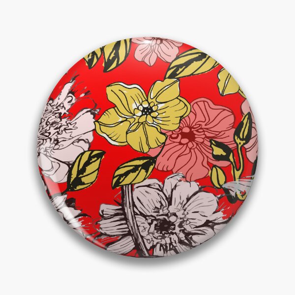 Item preview, RedFloral Burst designed and sold by ClubCreativeArt.