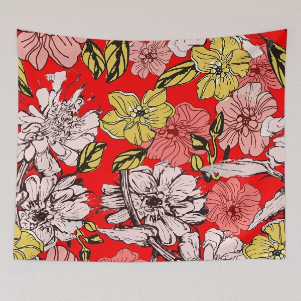 Item preview, RedFloral Burst designed and sold by ClubCreativeArt.