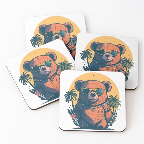 Item preview, Bear With Sunglasses At Sunrise designed and sold by ArtsyWishesShop.