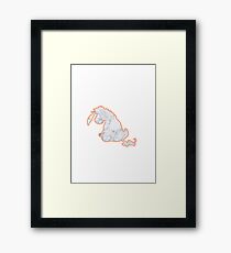 Donkey Marble Silhouette Framed Print
