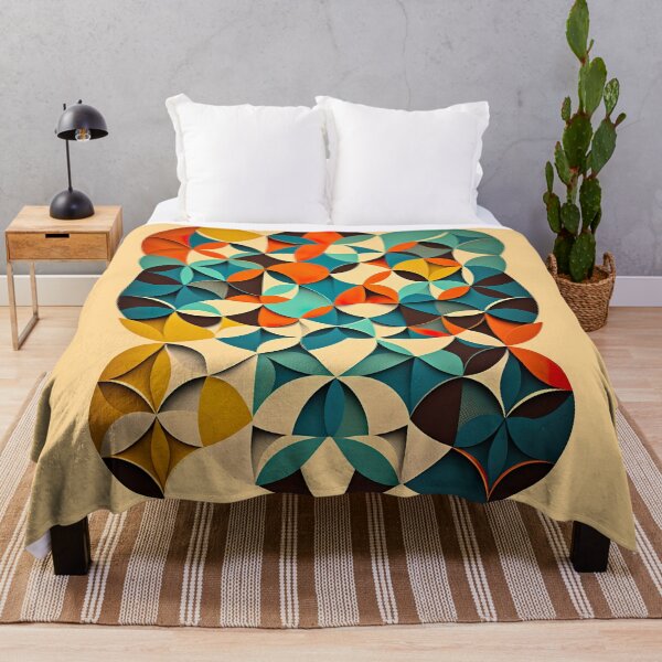 Item preview, Geometric Pattern Made of Overlapping Circles and Triangles designed and sold by oneeko.