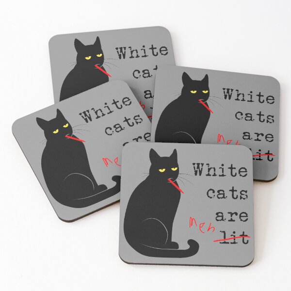 Item preview, Unenthused Cat White Cat Quotes - Funny Cat designed and sold by DuskySavage.