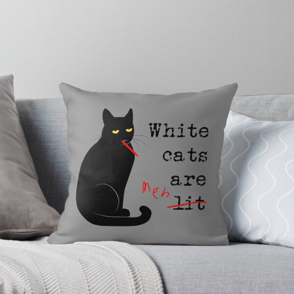 Item preview, Unenthused Cat White Cat Quotes - Funny Cat designed and sold by DuskySavage.