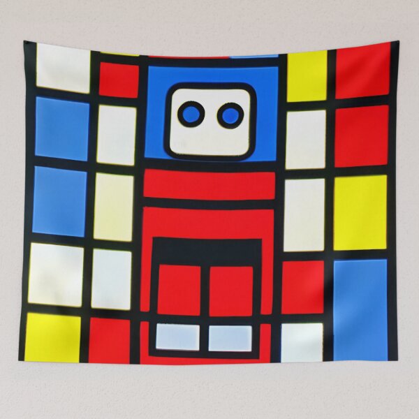 Aperçu de l'œuvre Des robots à la manière de Piet Mondrian créée et vendue par CRAFTER-MEDIA.